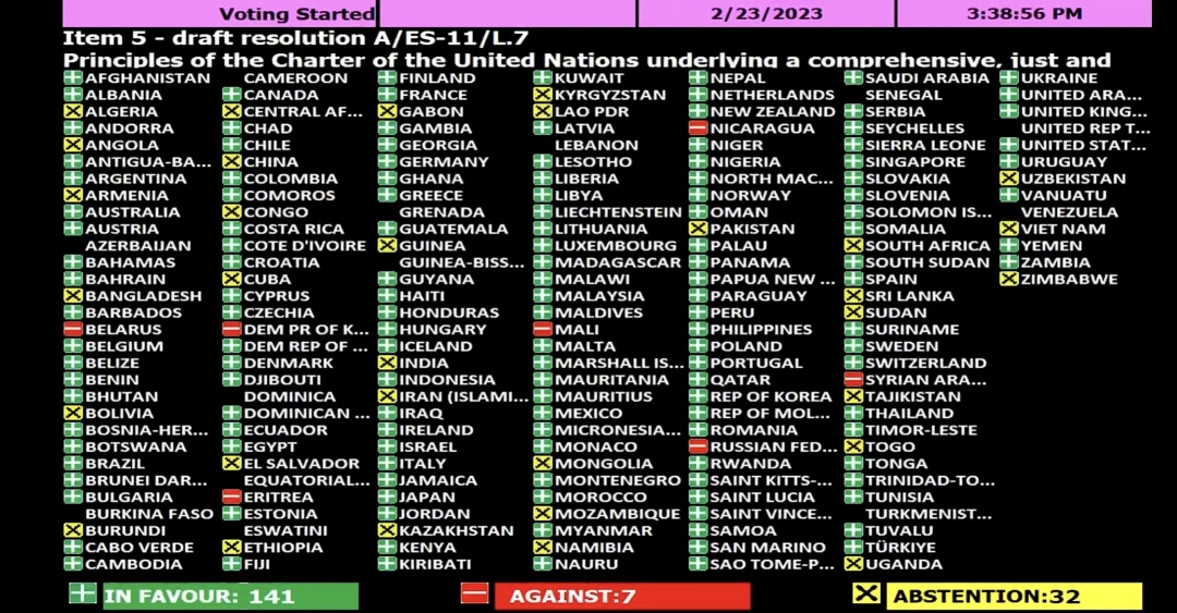 Генасамблея ООН підтримала резолюцію з українською формулою світу 01