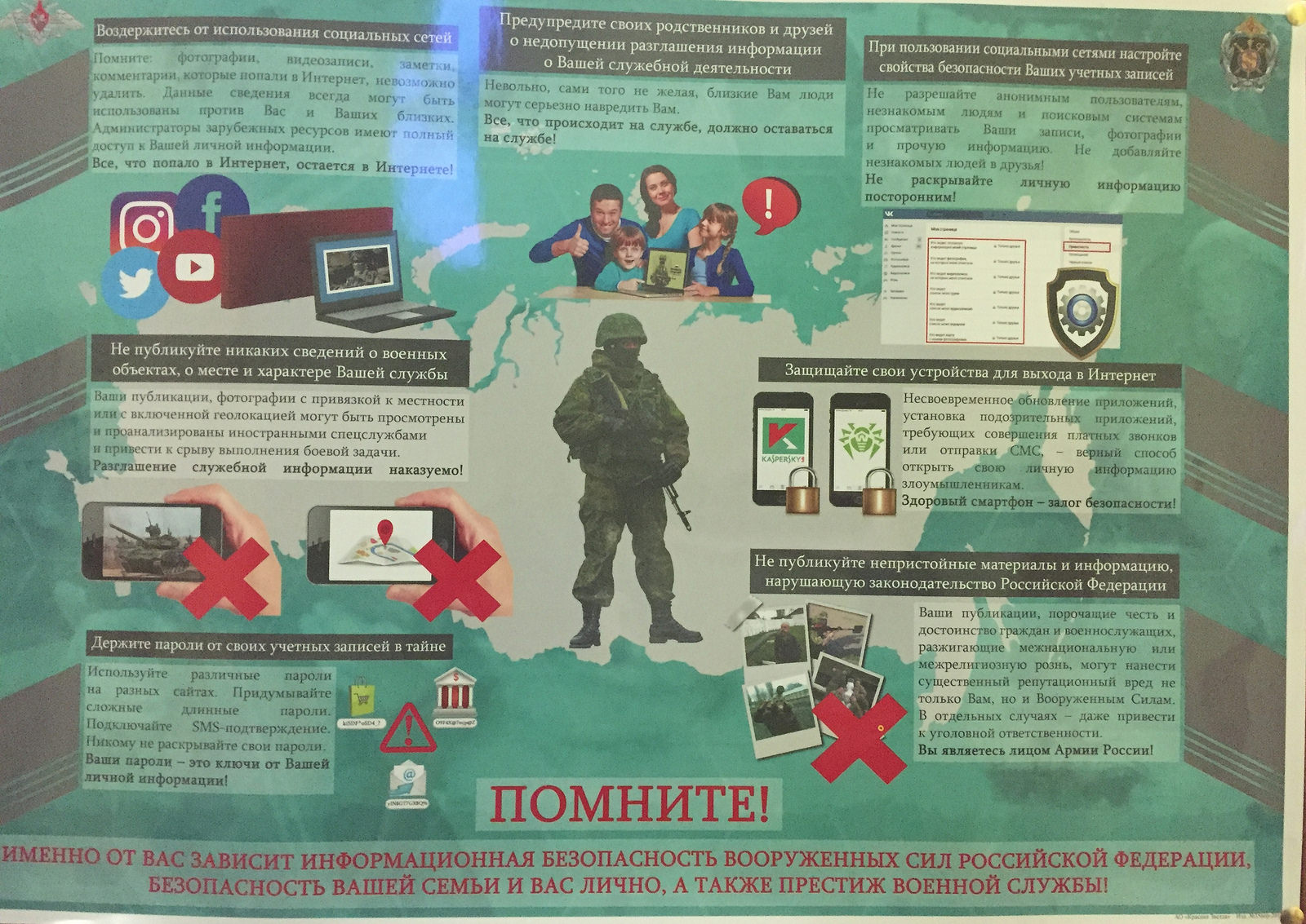 Какое значение о придают российские военные сми. Памятка военнослужащему. Безопасность военнослужащих. Информационная безопасность в армии. Армейские плакаты.